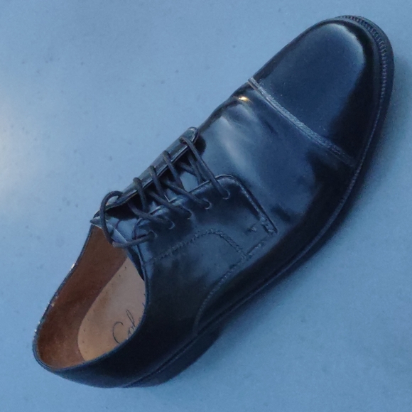 Cole Haan/Vibram® Men’s Caldwell Derby Black Leather Cap Toe Lace Up Oxford - Picture 10 of 17